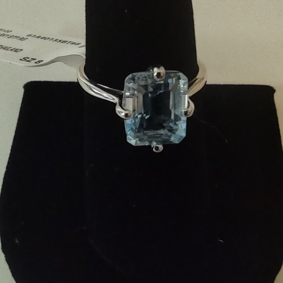 Sterling Silver Blue Topaz Ring New With Tag - Size 8 - Picture 5 of 12